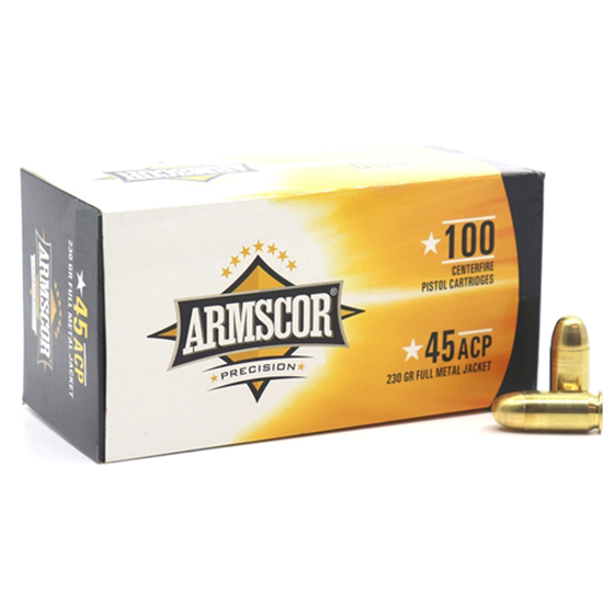 ARMSCOR AMMO 45ACP 230GR FMJ 100/12 VALUE PACK - Ammunition